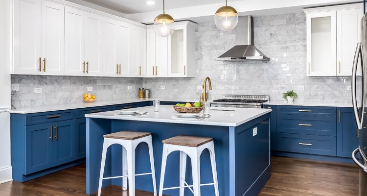 Two Toned Cabinets Kitchen