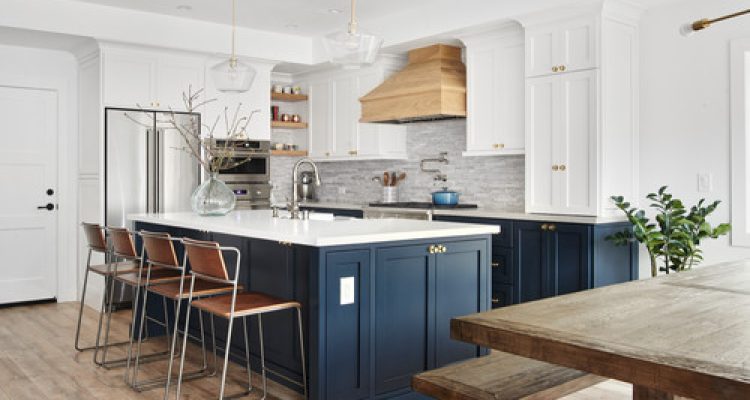 navy blue kitchen cabinets